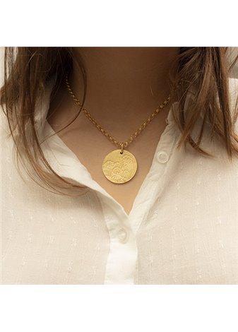 Colgante y cadena de plata  Flower Grande Gold