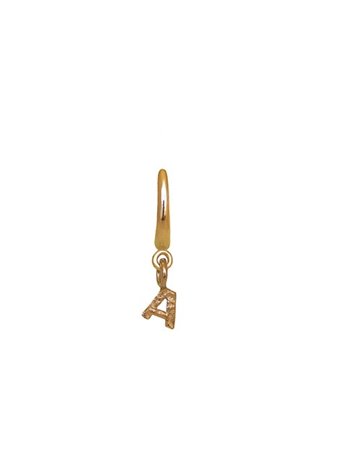 Pendiente en plata Letters Gold