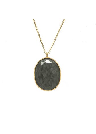 Colgante y cadena Double Negra Gold