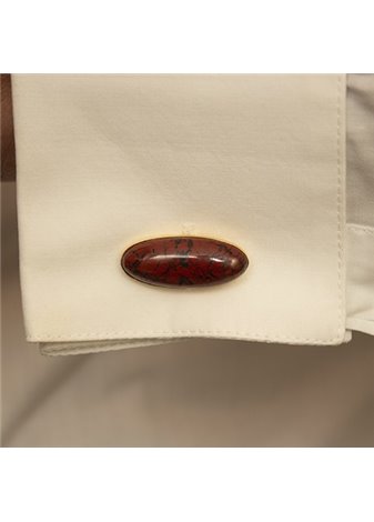 Gemelos en plata JASPE BRACCIATO GR Gold