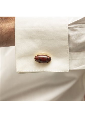 Gemelos en plata JASPE BRACCIATO MD Gold