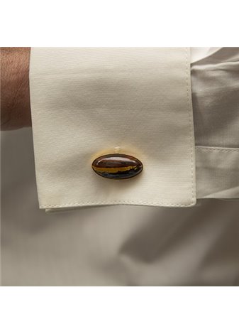 Gemelos en plata OJO DE HIERRO MD Gold