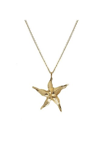 Colgante Jazmín y Cadena en plata Gold