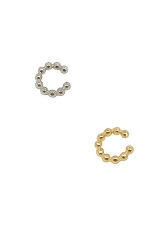 Ear Cuff  Par Bolas Mini Bicolor