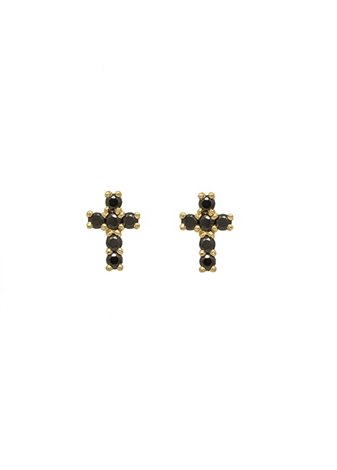 Pendientes en plata Rood Black Gold