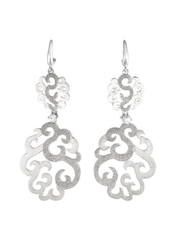 Pendientes en plata Arabesco Doble