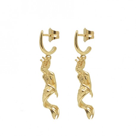 Pendientes en Plata Ninfa Gold