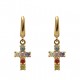 Pendientes en plata Cross Tutti Gold