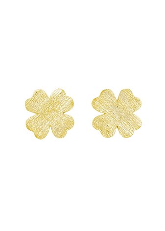 Pendientes en Plata Trébol Gold