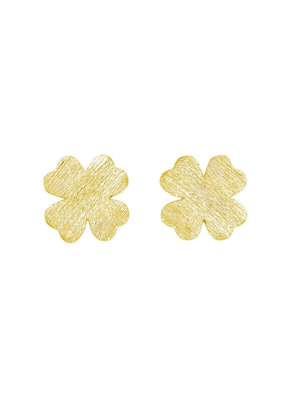 Pendientes en Plata Trébol Gold