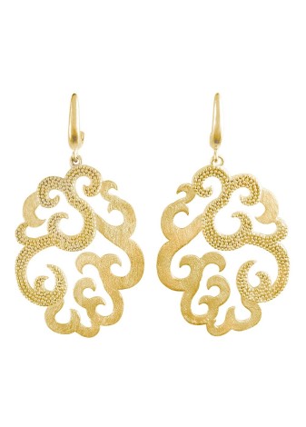 Pendientes en Plata Arabescos Grande Gold