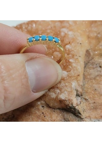 Anillos en Plata Cinq Nanoturquesas Gold