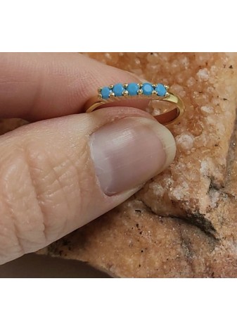 Anillos en Plata Cinq Nanoturquesas Gold