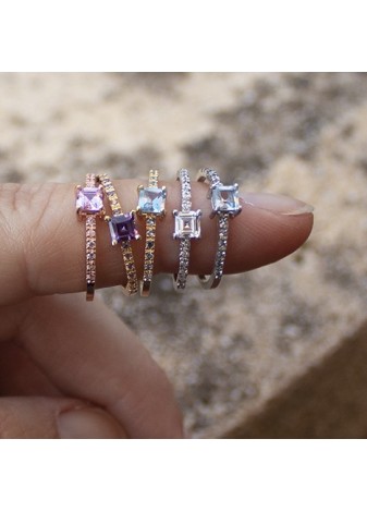 Anillo en plata Carr Blanca Silver