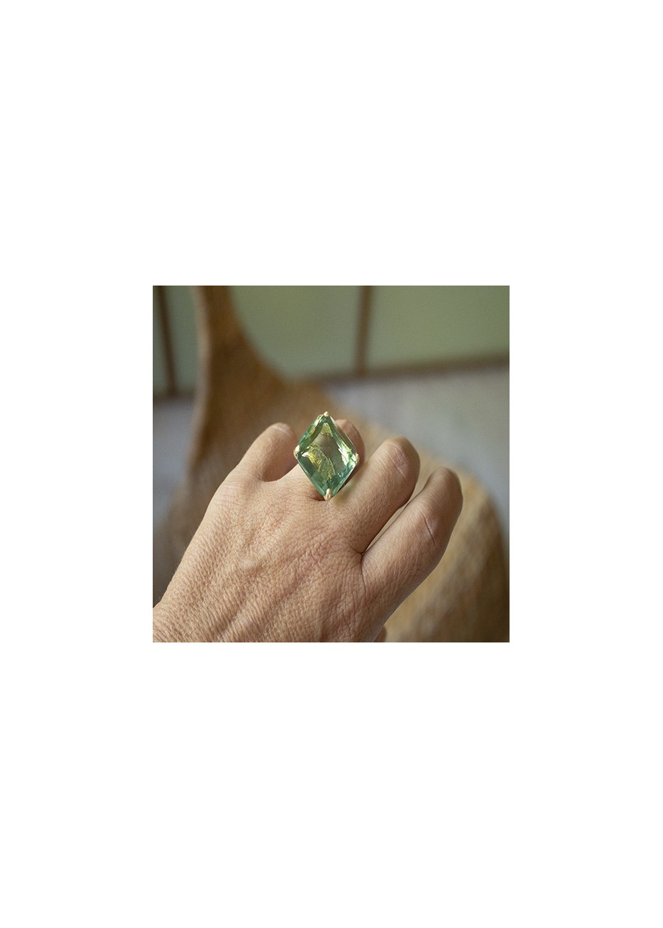 Anillo en plata Lucas Aguaverde Gold