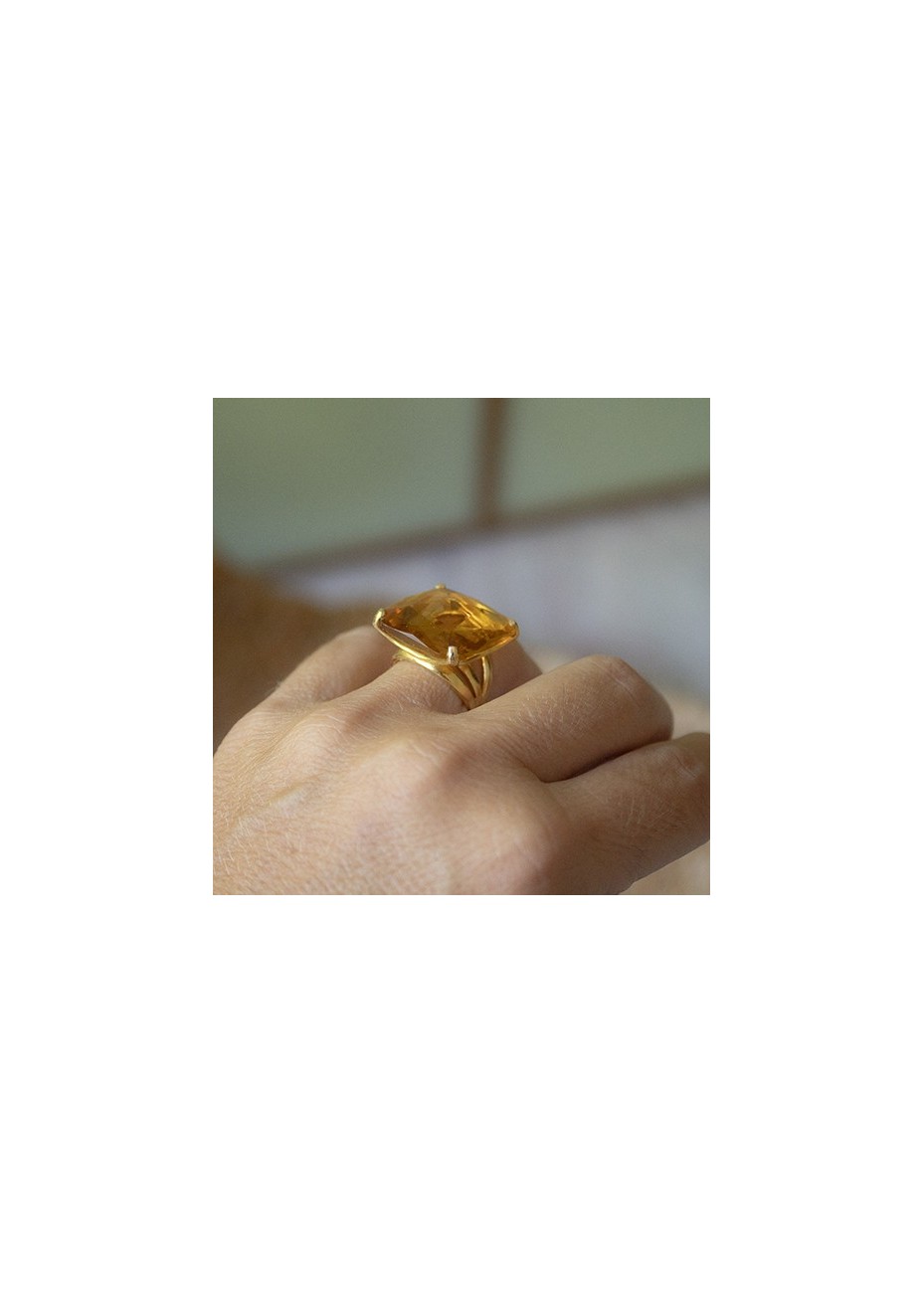 Anillo en plata Lucas Citrino Gold
