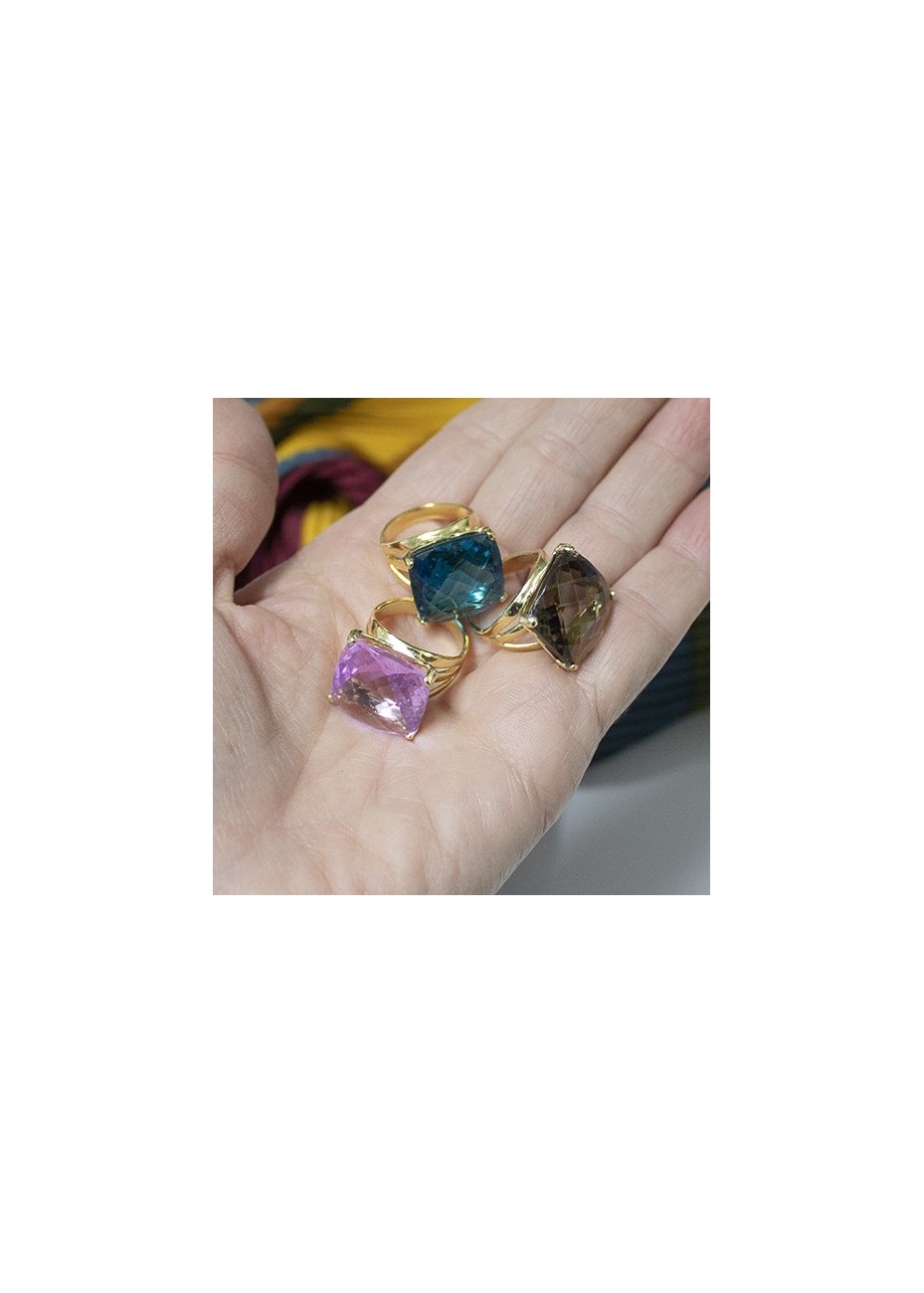 Anillo en plata Giol 18 Fumé Gold