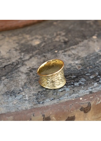 Anillo en Plata Grated Gold