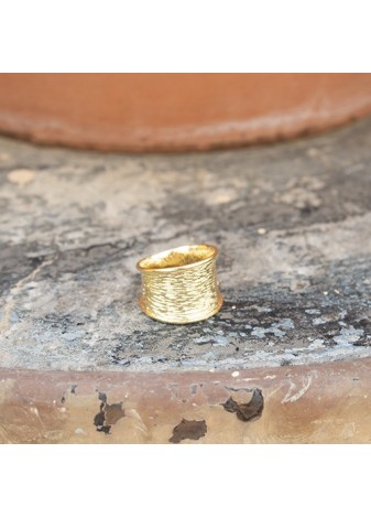 Anillo en Plata Grated Gold