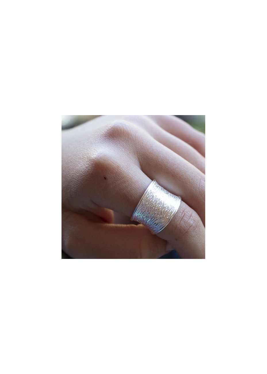 Anillo en Plata Grated Silver