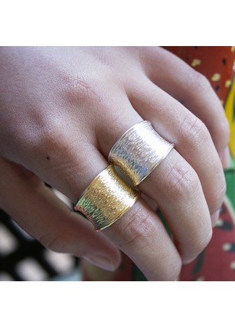 Anillo en Plata Grated Silver