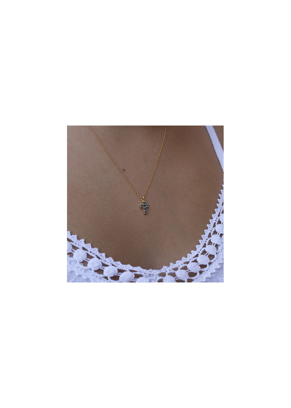 Colgante y Cadena en plata Rood Blue London Gold