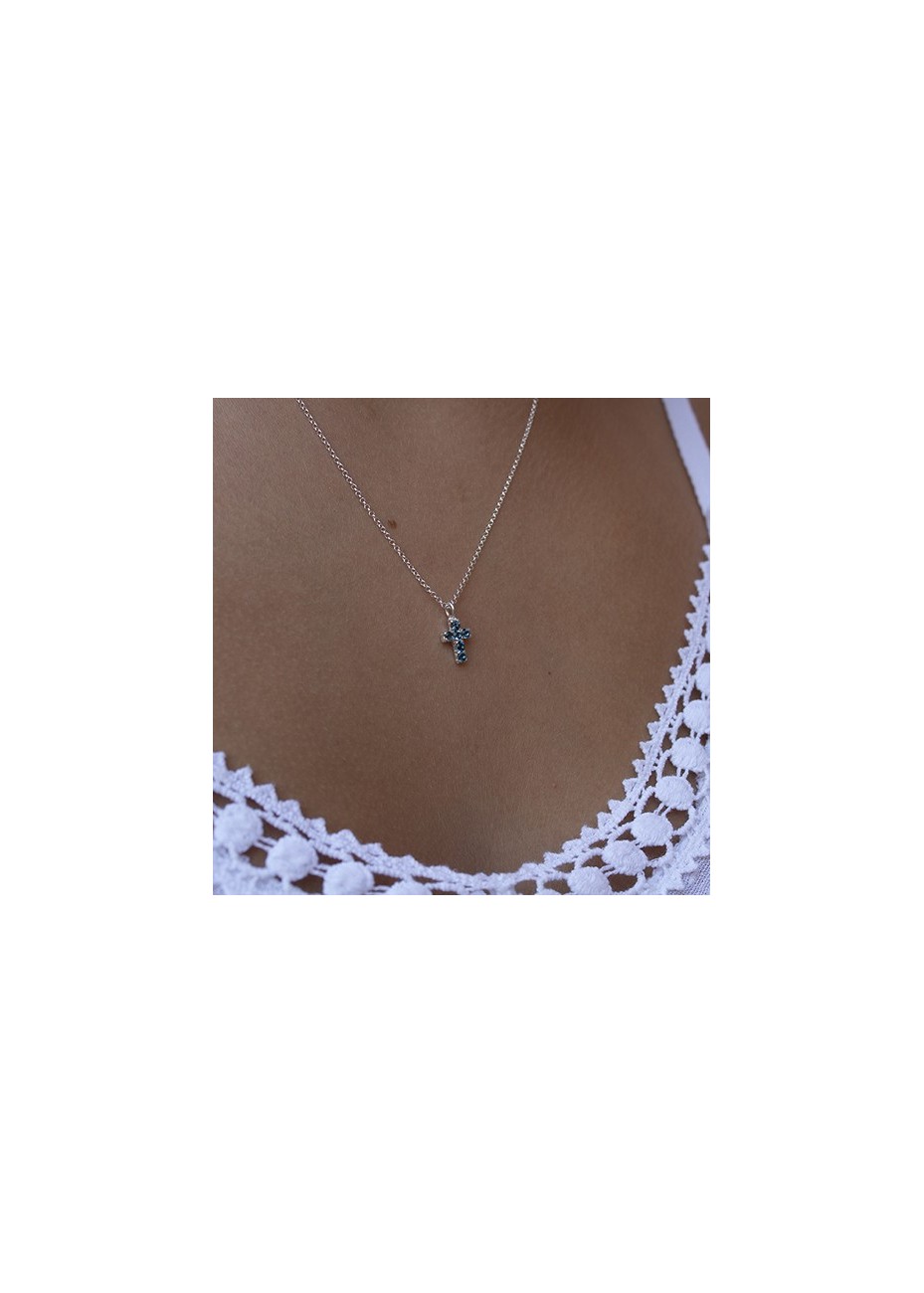 Colgante y Cadena en plata Rood Blue London Silver