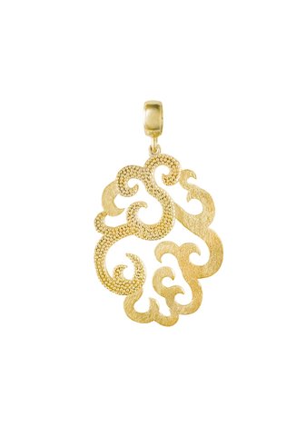 Colgante y Cadena en Plata Arabesco Grande Gold