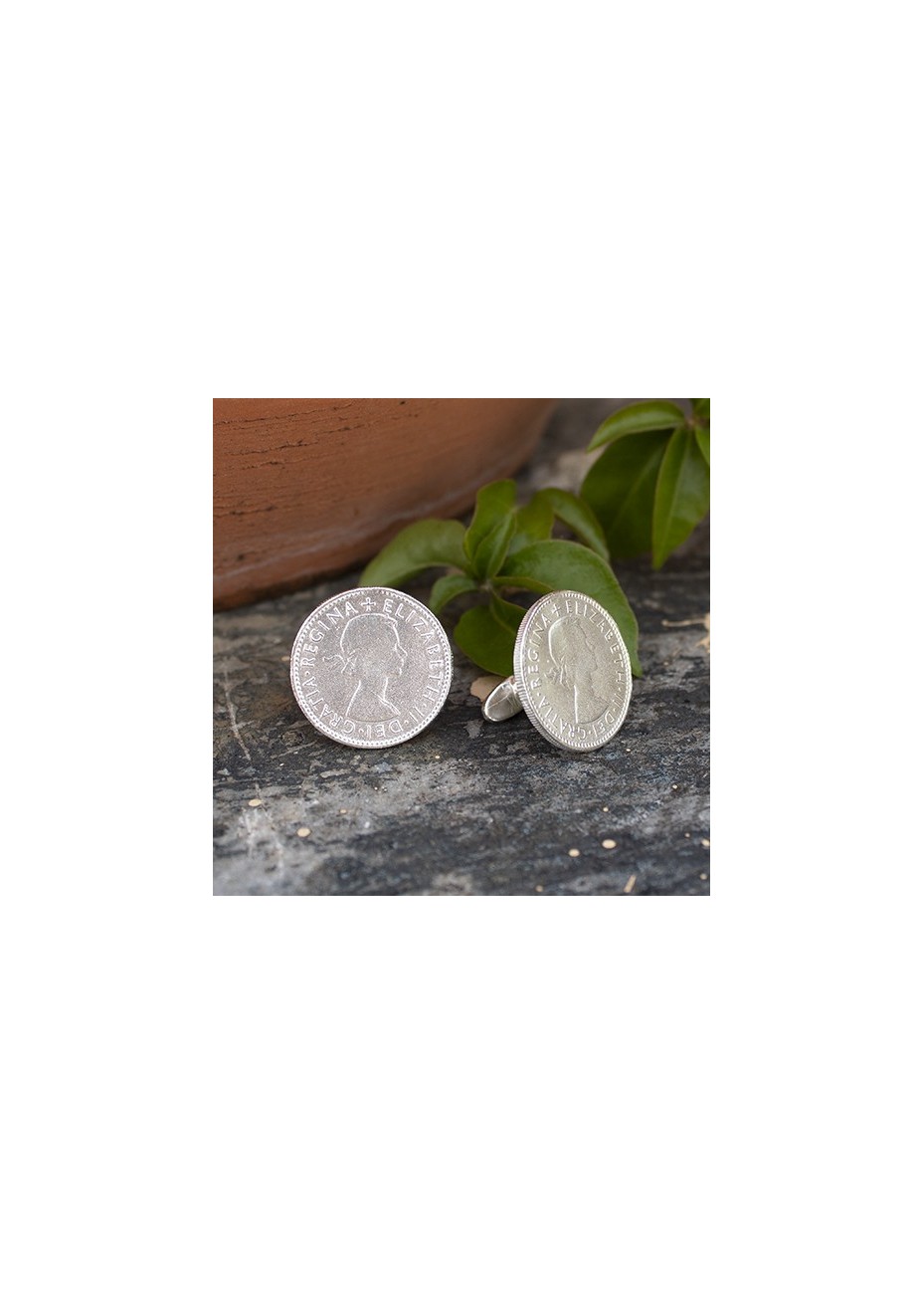 Gemelos Monedas Koin 20mm en Plata Silver