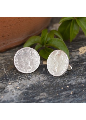 Gemelos Monedas Koin 20mm en Plata Silver