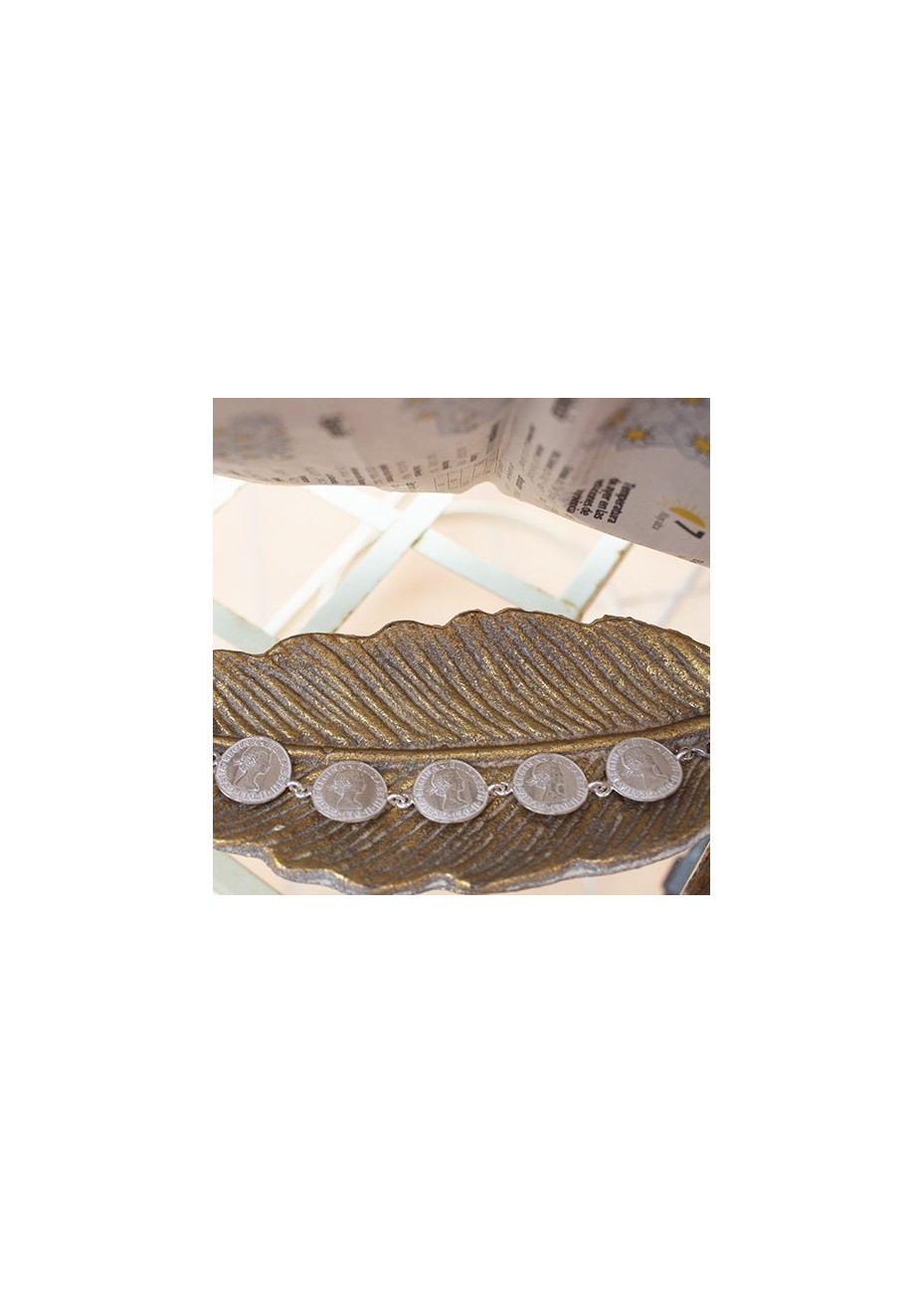 Pulsera Koin Grande 5 Monedas Silver