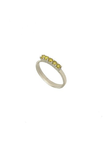Anillo en Oro Blanco Cinq...
