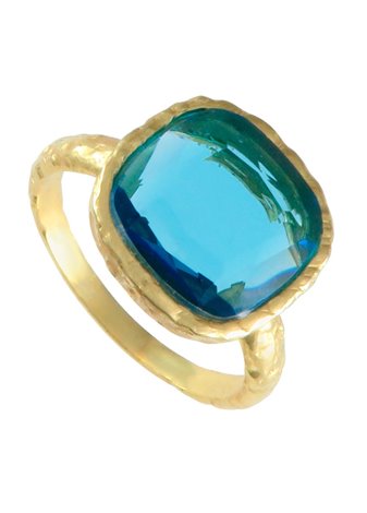 Anillo Kalu Aguamarina