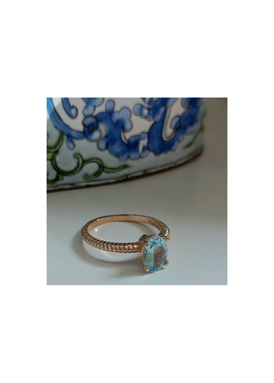 Anillo en Plata Narubi Aguamarina Semiprecioso Rose