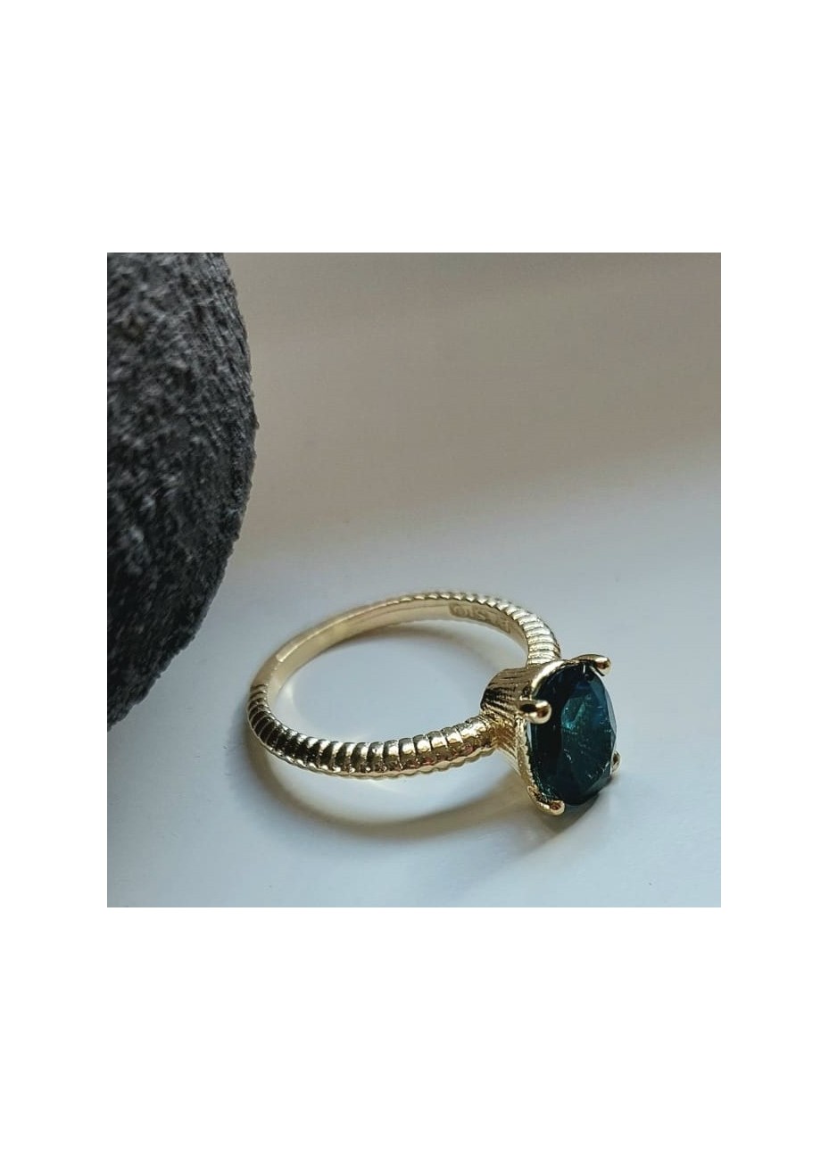 Anillo en Plata Abula Topacio Blue London Gold