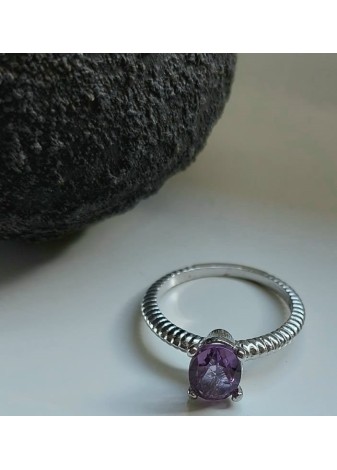 Anillo en Plata Abula Amatista Semiprecioso Silver