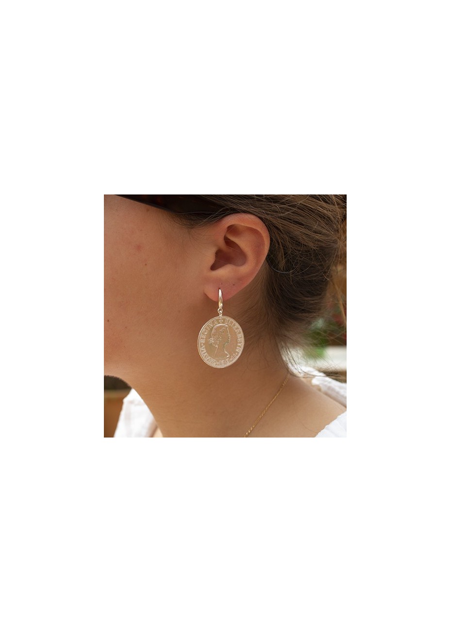 Pendientes en Plata Koin Grande Silver