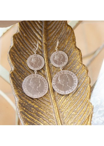 Pendientes en Plata Koin Doble Silver