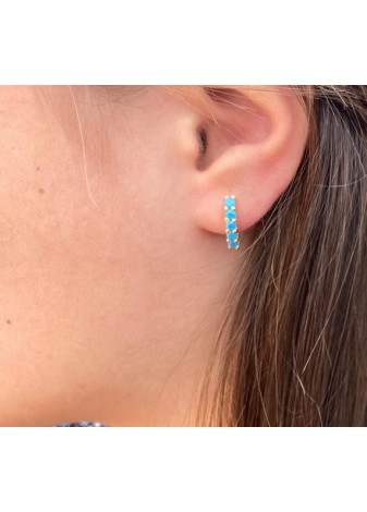 Pendientes en Plata Cinq Nanoturquesa Silver