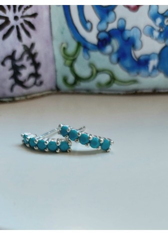 Pendientes en Plata Cinq Nanoturquesa Silver