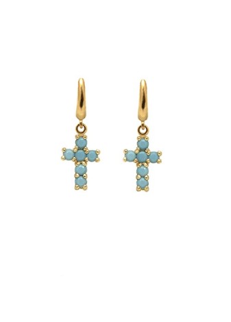 Pendientes en Plata Cross...