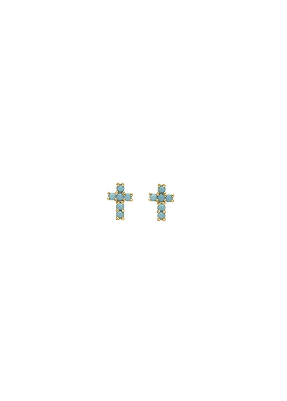 Pendientes en plata Rood Turquesa Gold