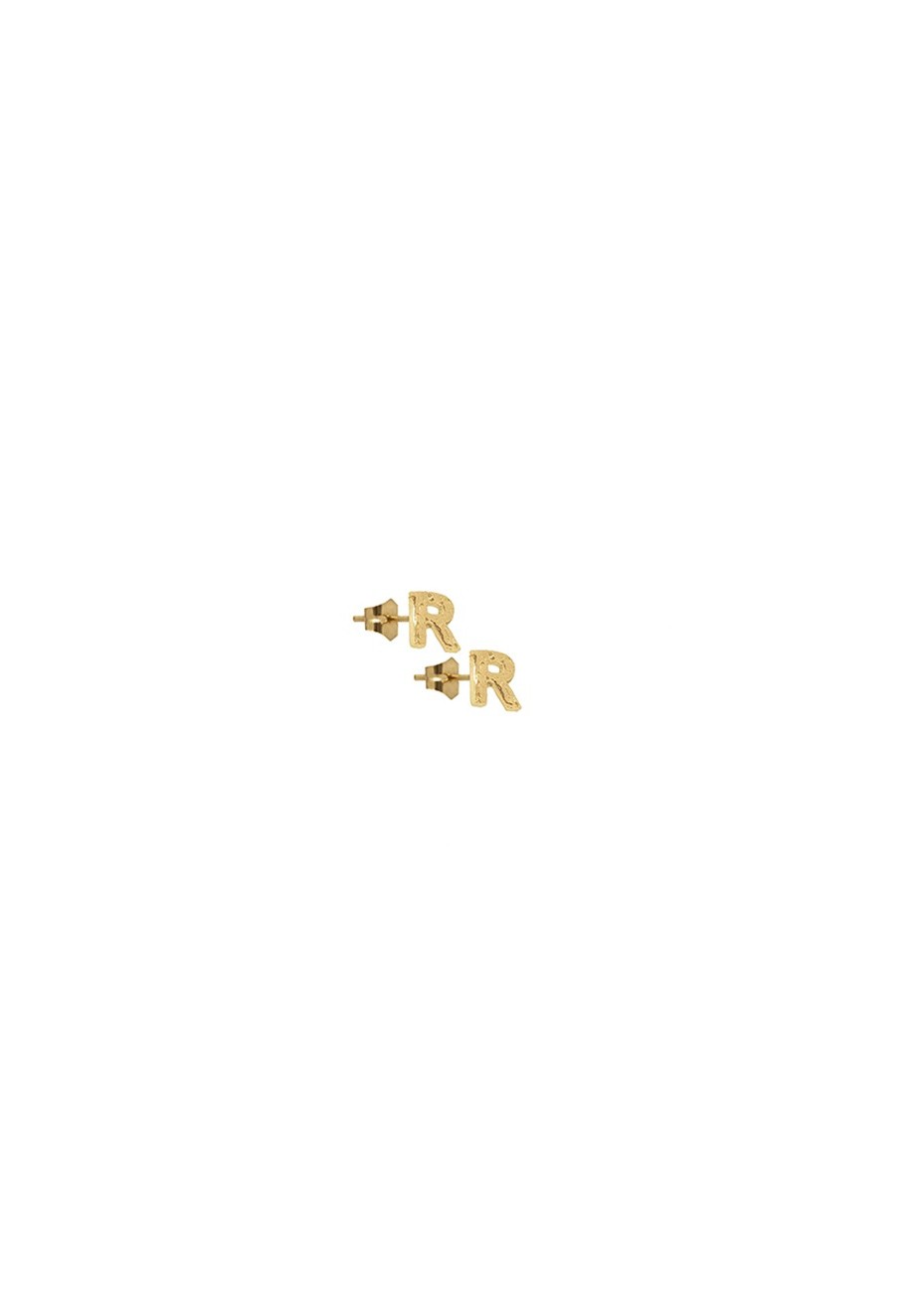 Medio Pendiente en Plata Initial Gold