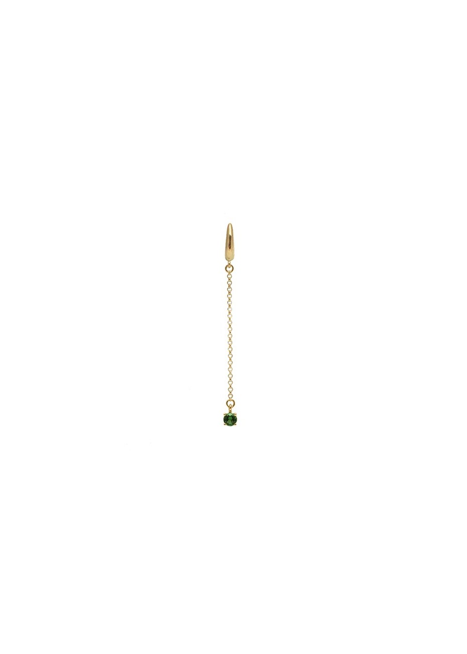 Pendientes en Plata Laka Esmeralda Gold