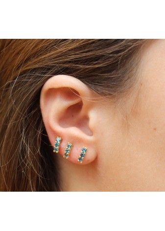 Pendientes en Plata Tre Blue London Silver