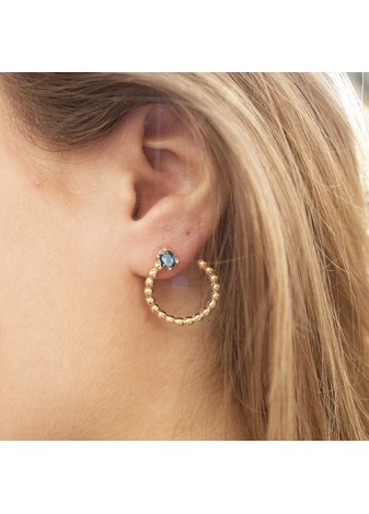 Aros en Plata Bolas y Oval...