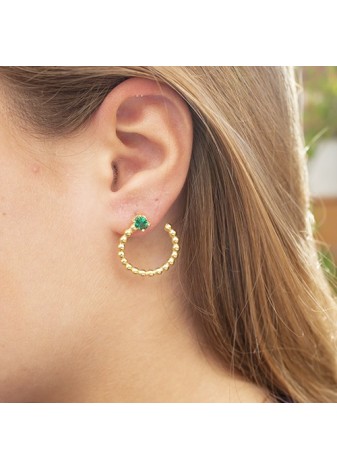 Aros en Plata Bolas y Oval...