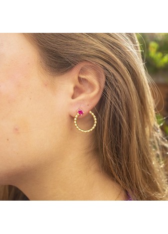 Aros en Plata Bolas y Oval...