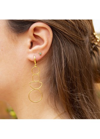 Pendientes en Plata Shape Gold