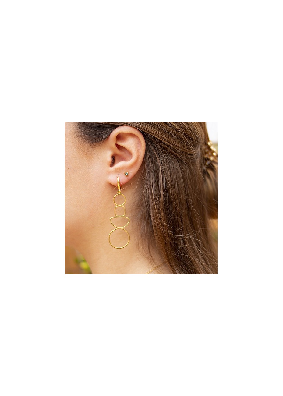 Pendientes en Plata Shape Gold